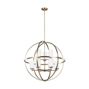 Satin Brass Alturas 9-Light/2-Tier Chandelier | 3124609-848