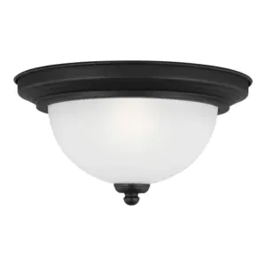 Midnight Black Flush Mount 1-Bulb Bedroom/Hall Light | 77263-112
