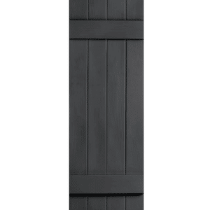Gray Board & Batten Closed 4-Panel | Shutters