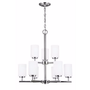 Chrome Oslo 9-Light/2-Tier Chandelier | 31162-05
