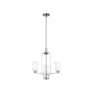 Brushed Nickel Franport 3-Light Chandelier | 3128903-962